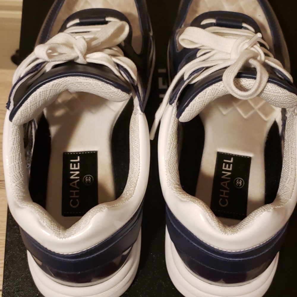 *SOLD* Chanel Runway Navy Trainers 39.5 - Picture 4 of 8